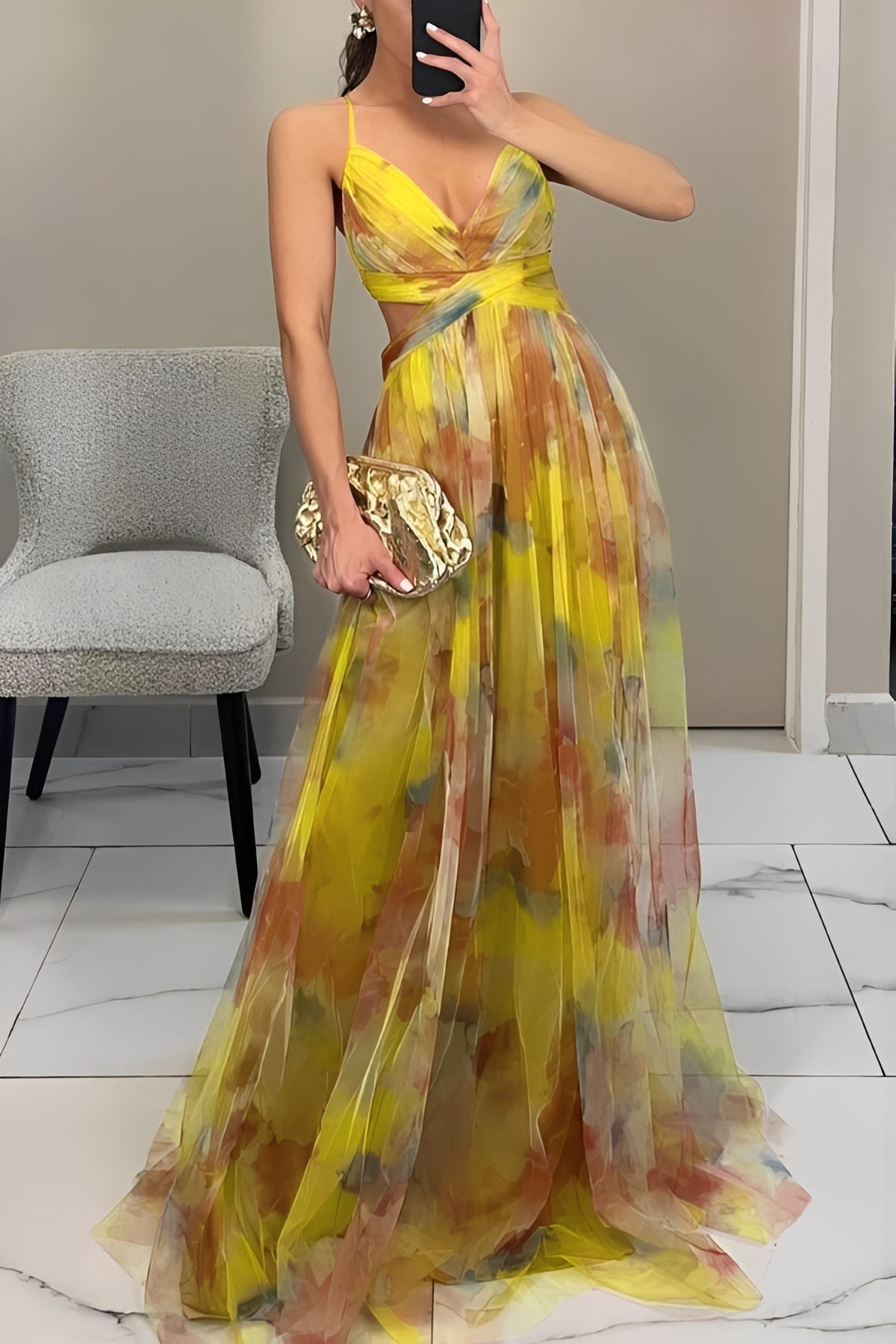 Davina - Robe Maxi Évasée Élégante