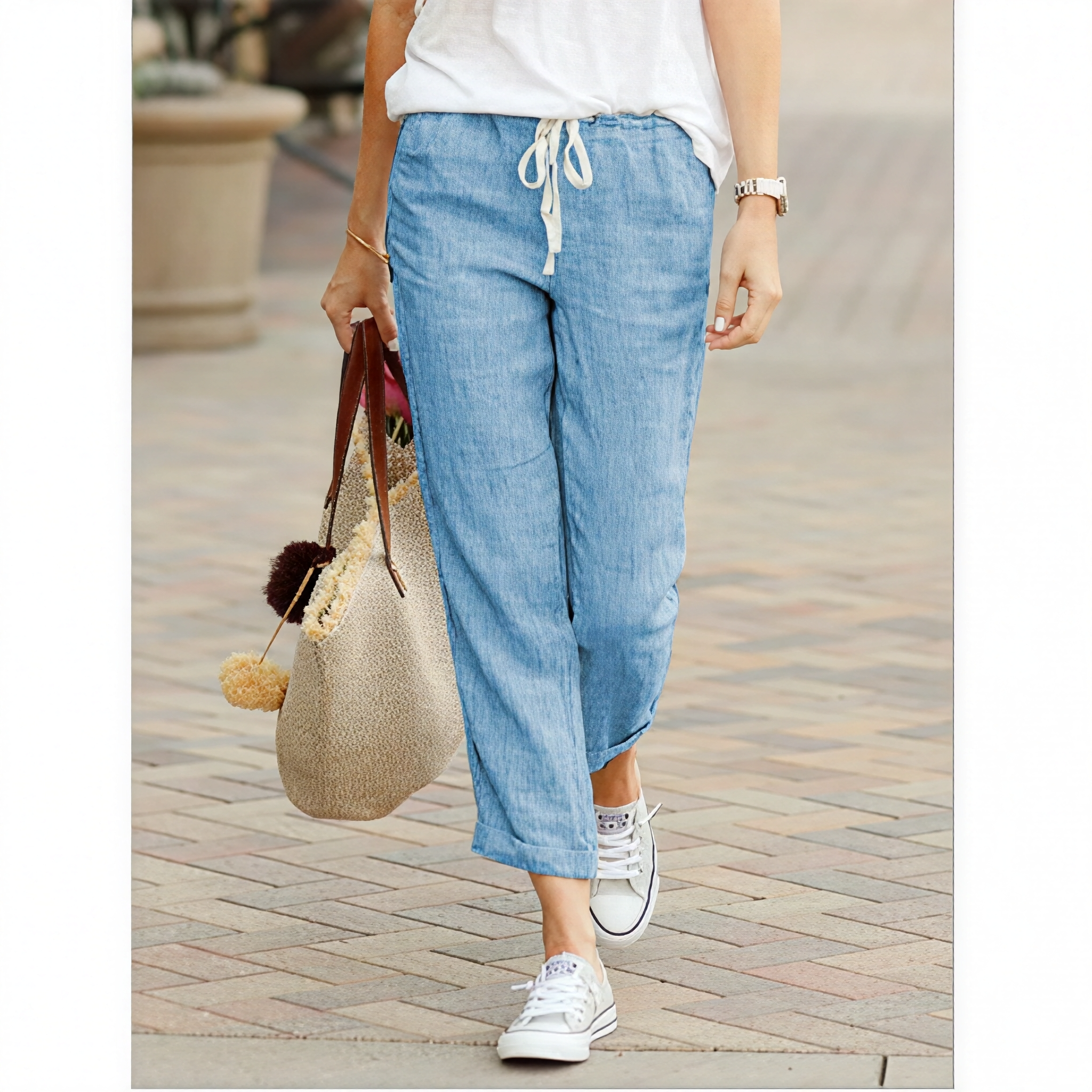 Avery - Pantalons décontractés avec cordon