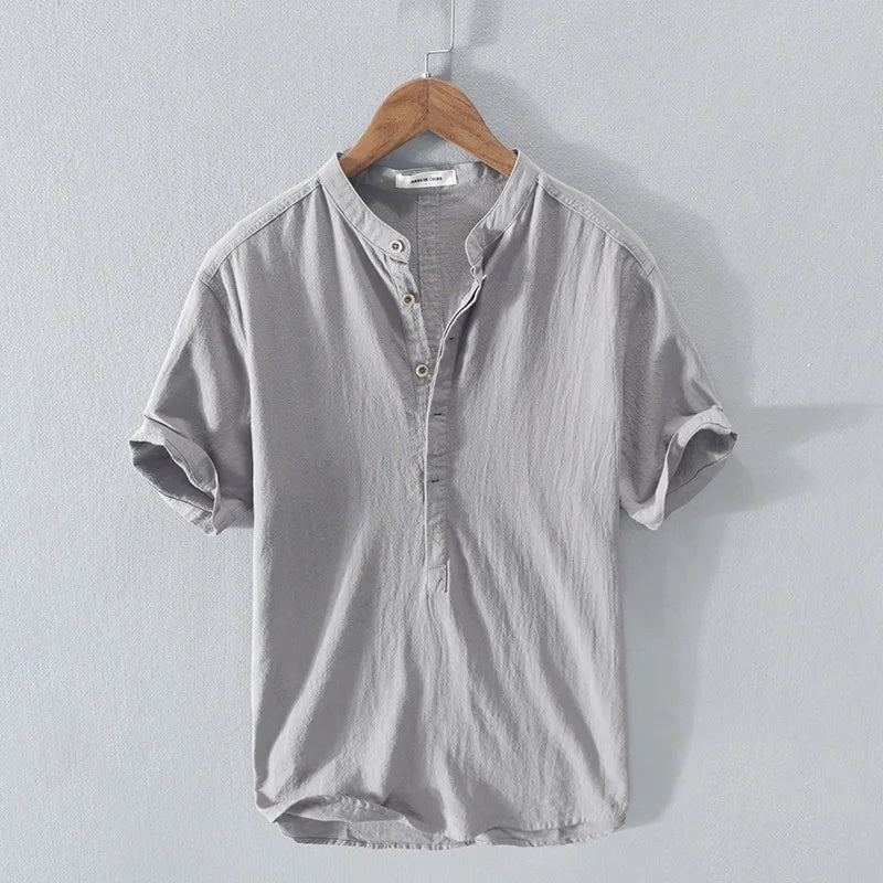 Asher - chemise à manches courtes avec patte de boutonnage