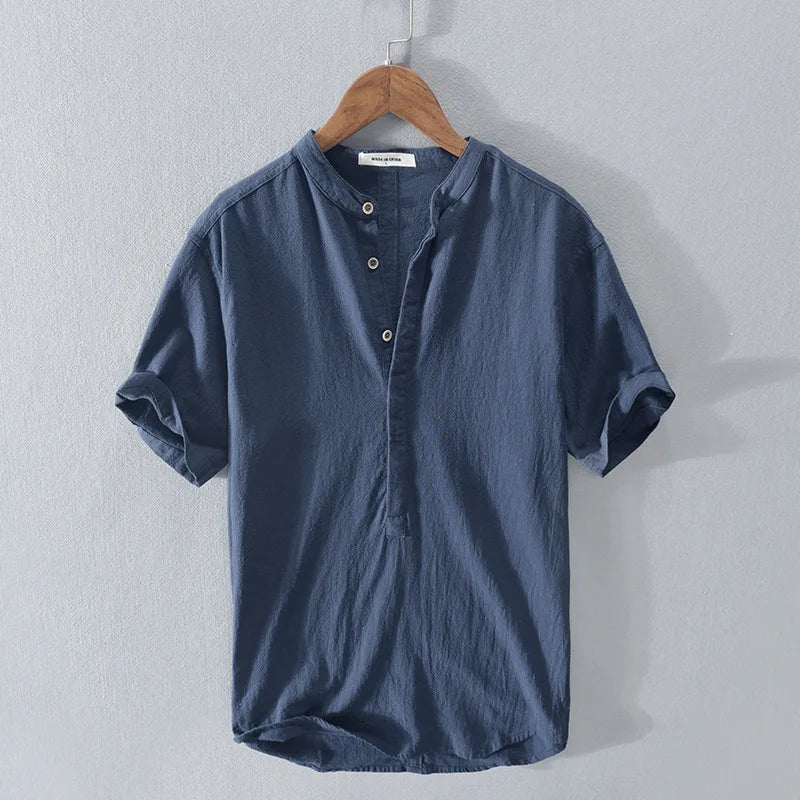 Asher - chemise à manches courtes avec patte de boutonnage