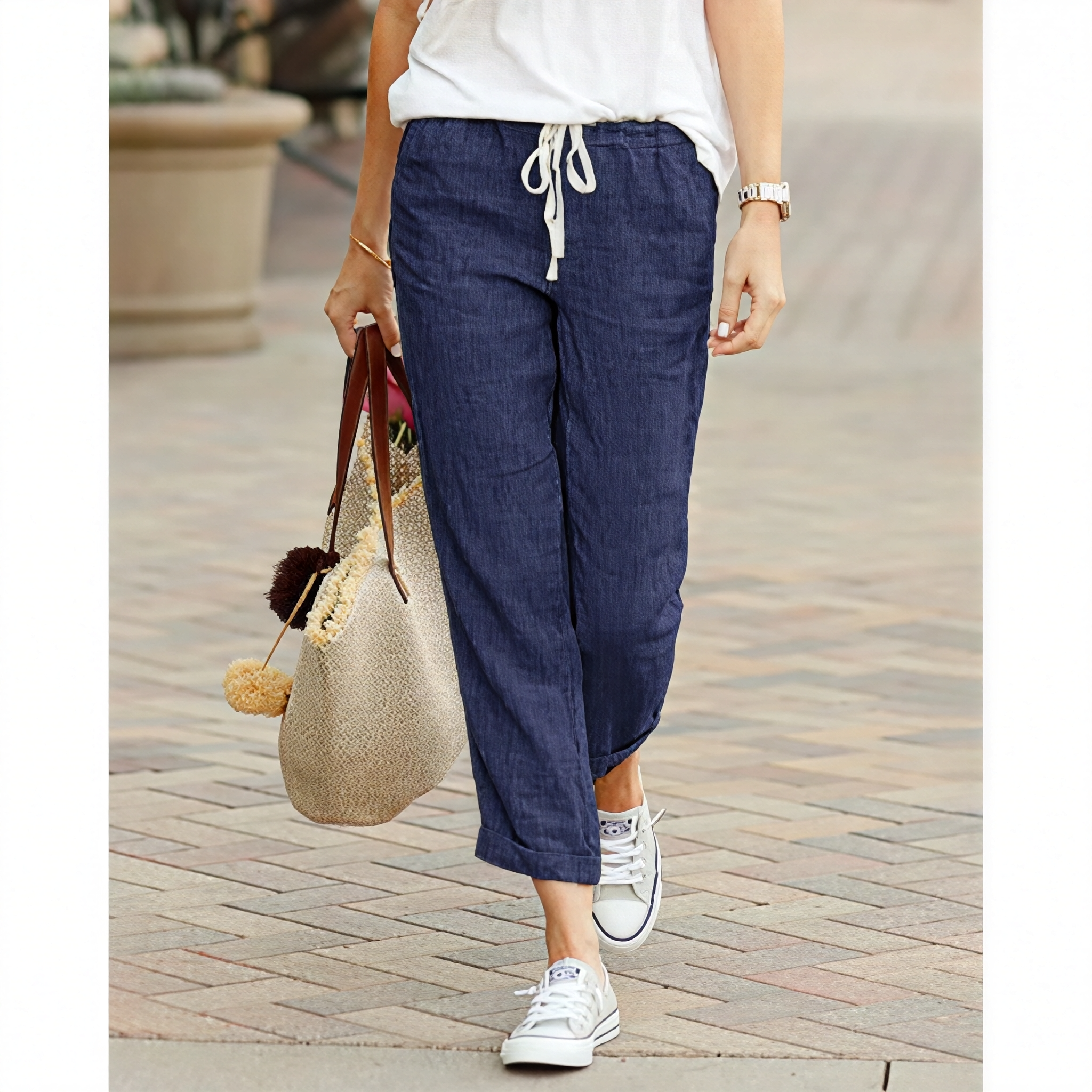 Avery - Pantalons décontractés avec cordon