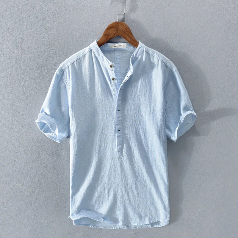 Asher - chemise à manches courtes avec patte de boutonnage