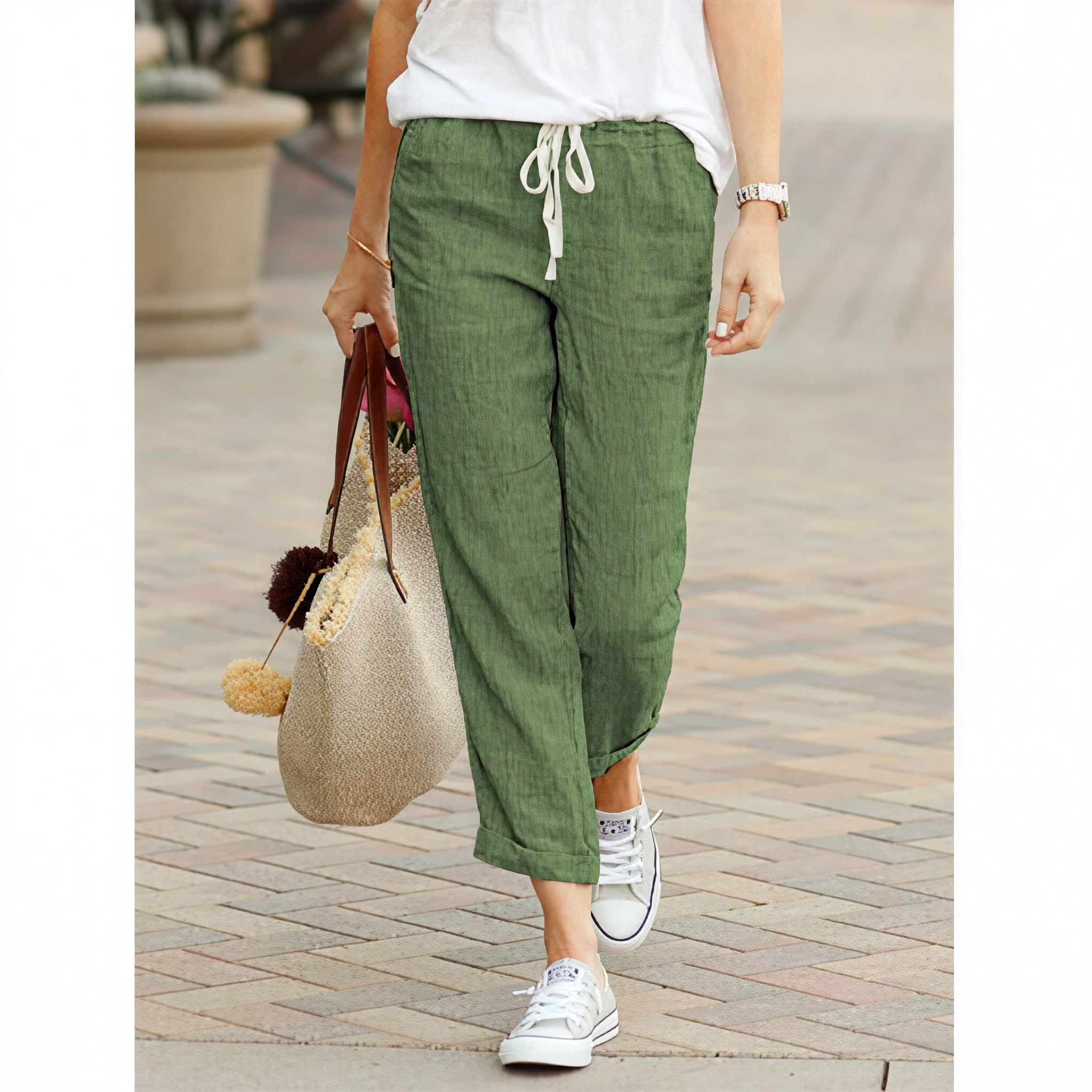 Avery - Pantalons décontractés avec cordon
