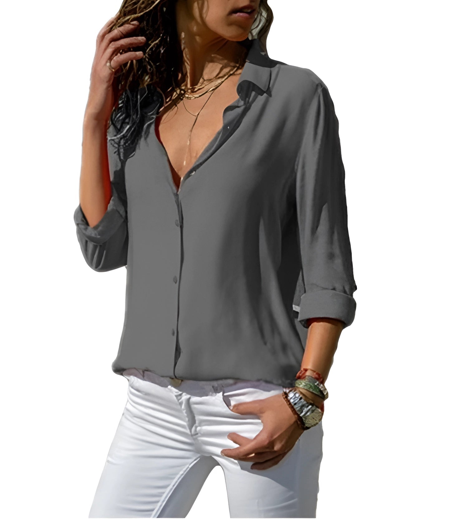 Aiah – Blouse Légère avec Col en V