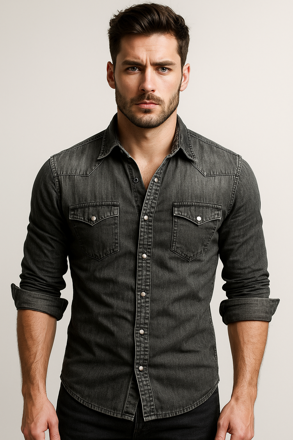 Maxime - Chemise en jean confortable pour homme