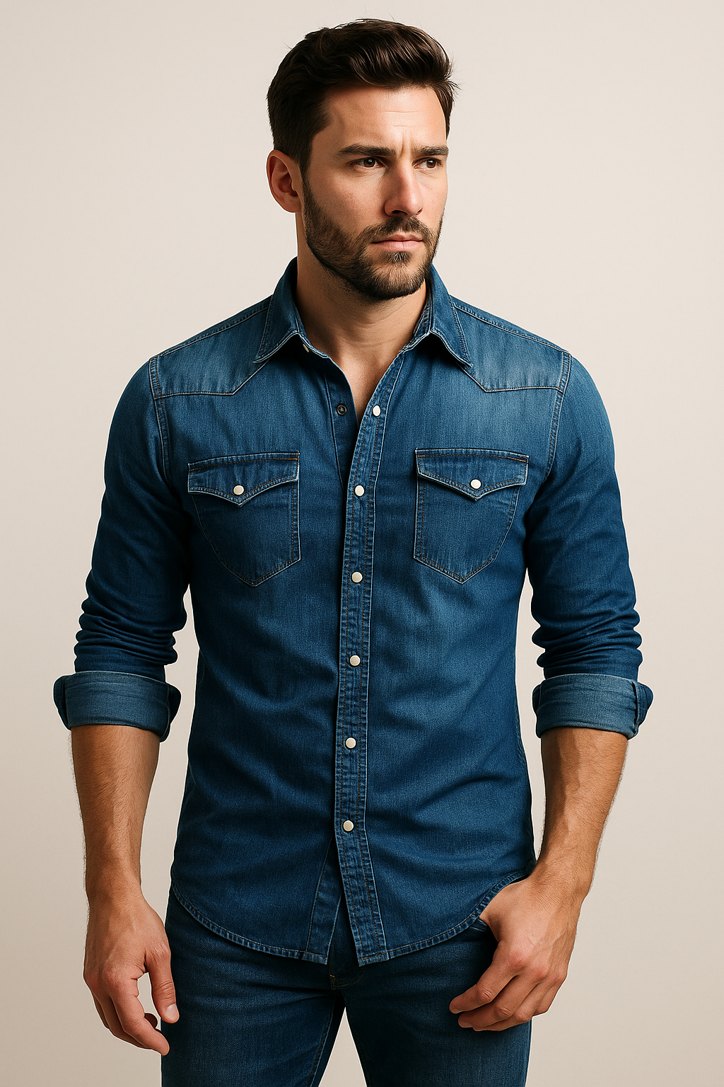 Maxime - Chemise en jean confortable pour homme