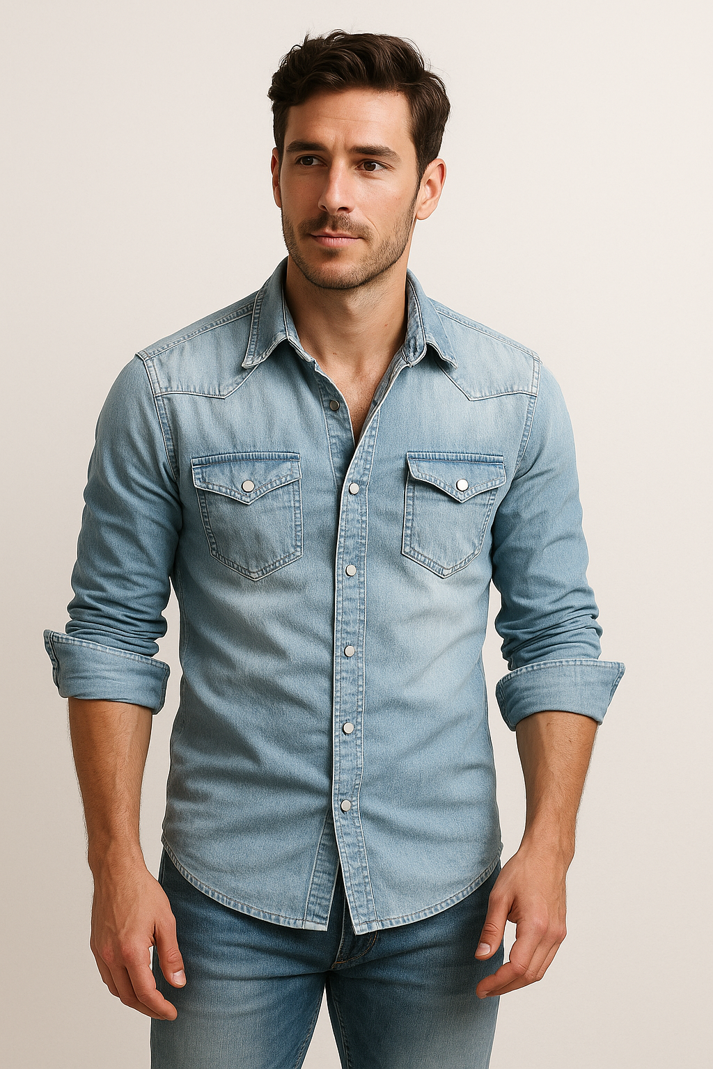 Maxime - Chemise en jean confortable pour homme