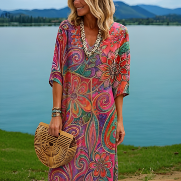 Amara - Robe à Motifs Floraux Variés