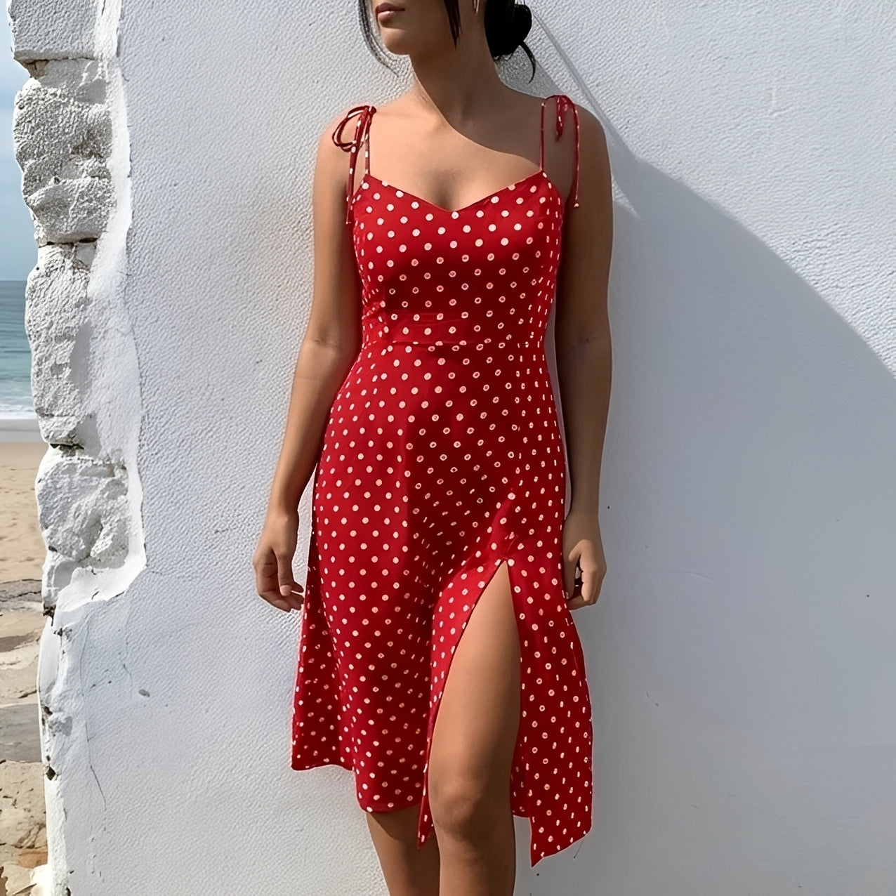 Ryley - Robe Midi Élégante à Pois