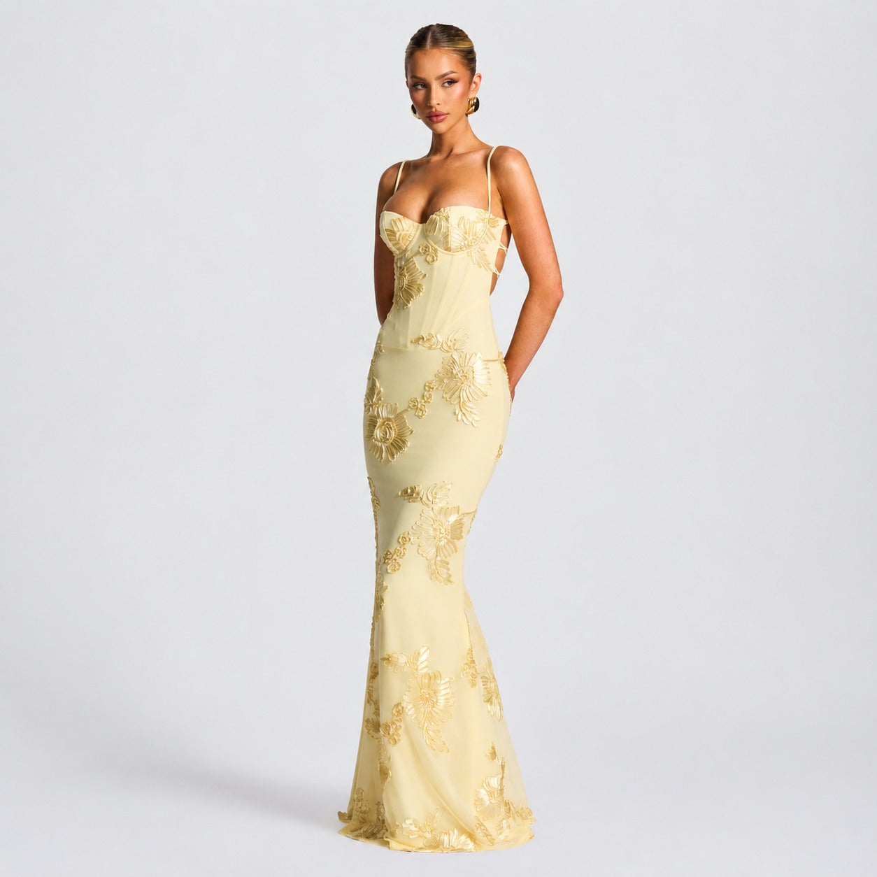 Norma - Robe Maxi Élegante avec Motifs Floraux