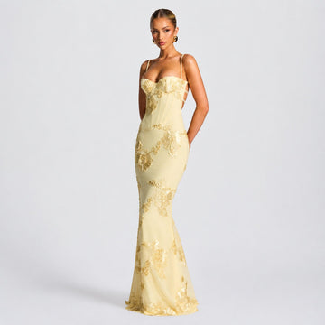 Norma - Robe Maxi Élegante avec Motifs Floraux