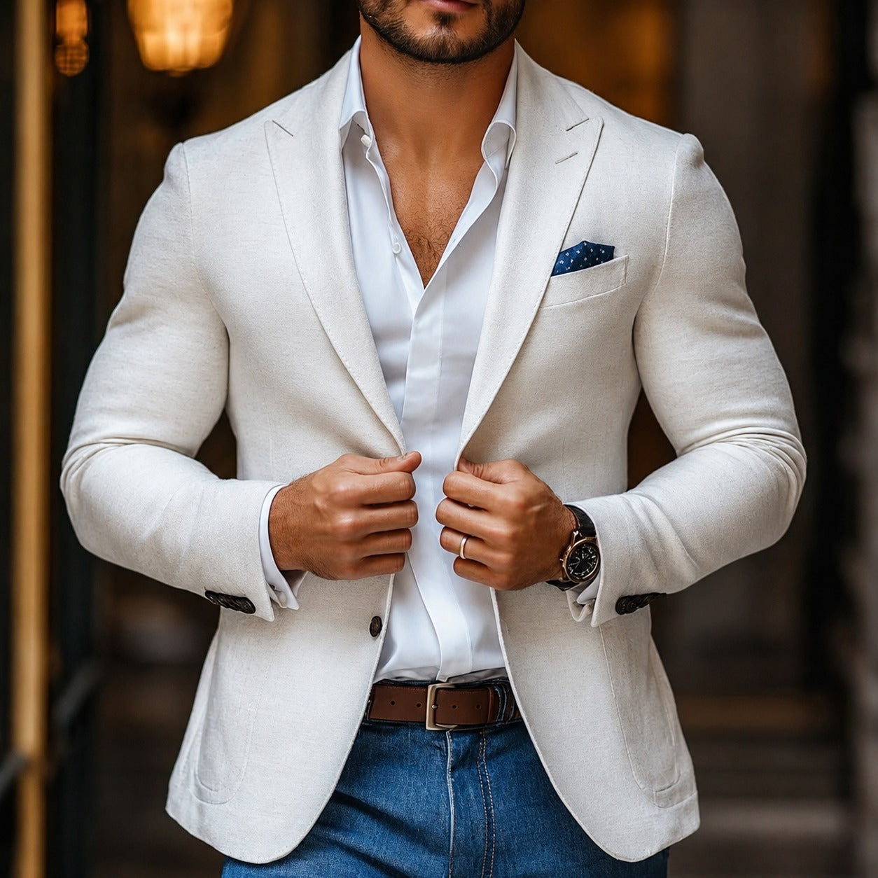 Loui - Blazer chic à double bouton avec col