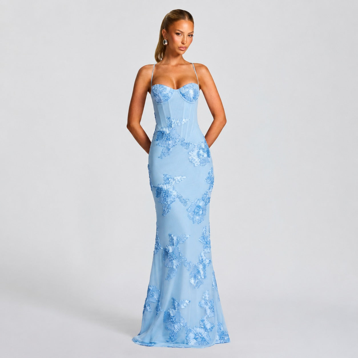 Norma - Robe Maxi Élegante avec Motifs Floraux