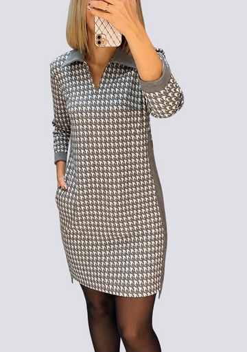 Saskia - Robe Chic Courte avec Revers