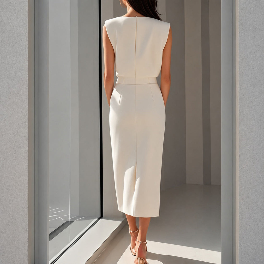Ruth - Robe midi chic avec ouverture