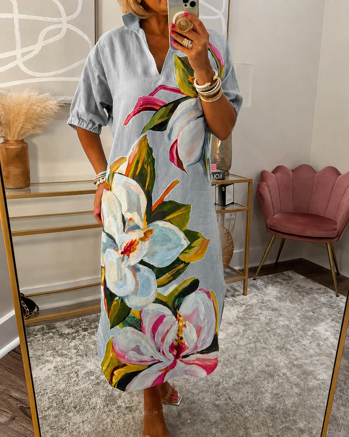 Myla - Robe Décontractée à Motifs Floraux