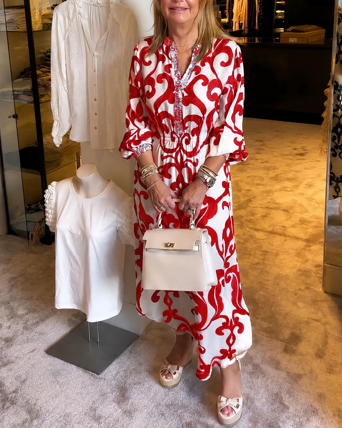 Daisie - Robe Chic à Col V Décontractée