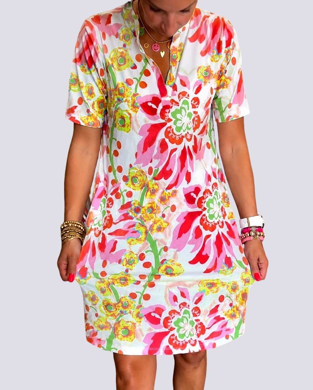 Pauline - Robe à Motifs Floraux
