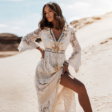 Betty - Robe longue élégante au style boho et fluide