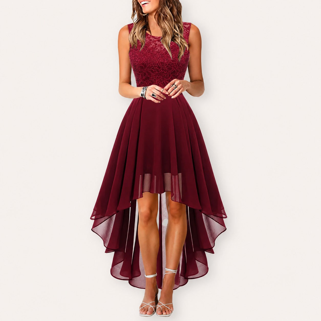 Airish - Robe Chic avec Coupe Asymétrique