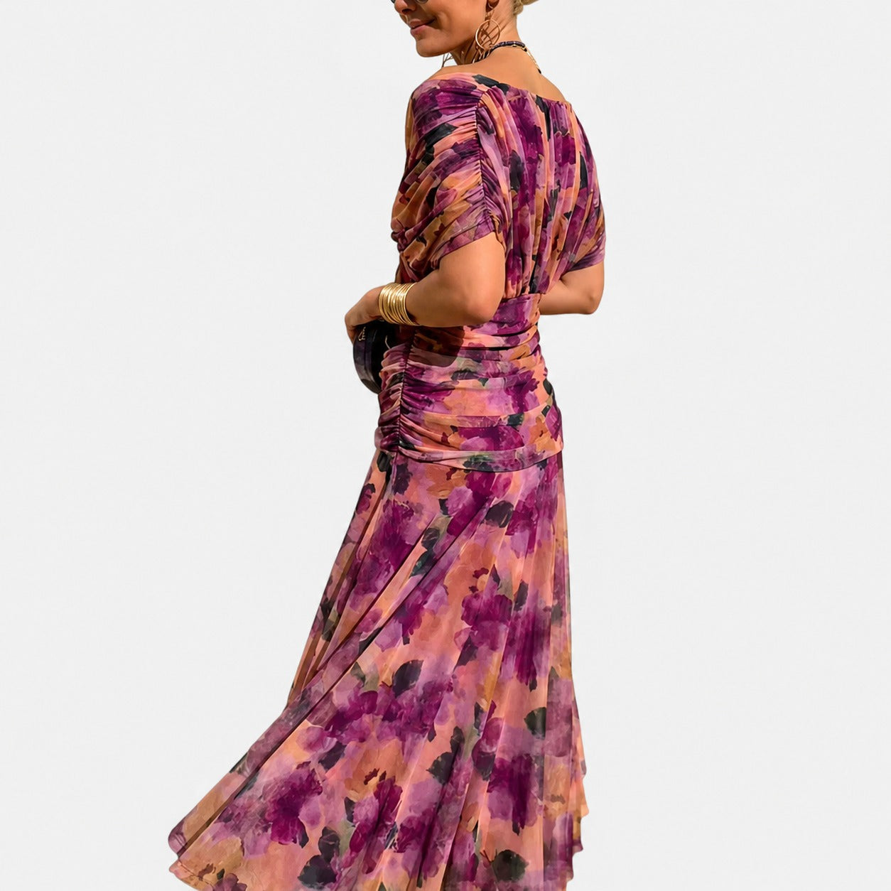 Bernice - Robe Maxi Élégante avec Détails Plissés