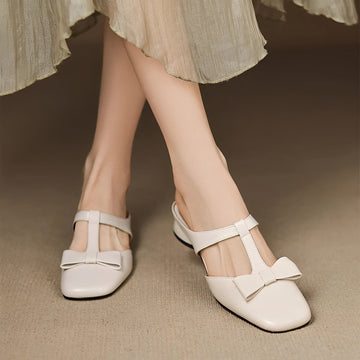 Jean - Mules Raffinées avec Nœud