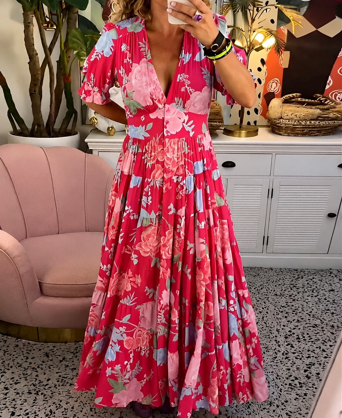 Emmie - Robe légère avec motifs floraux