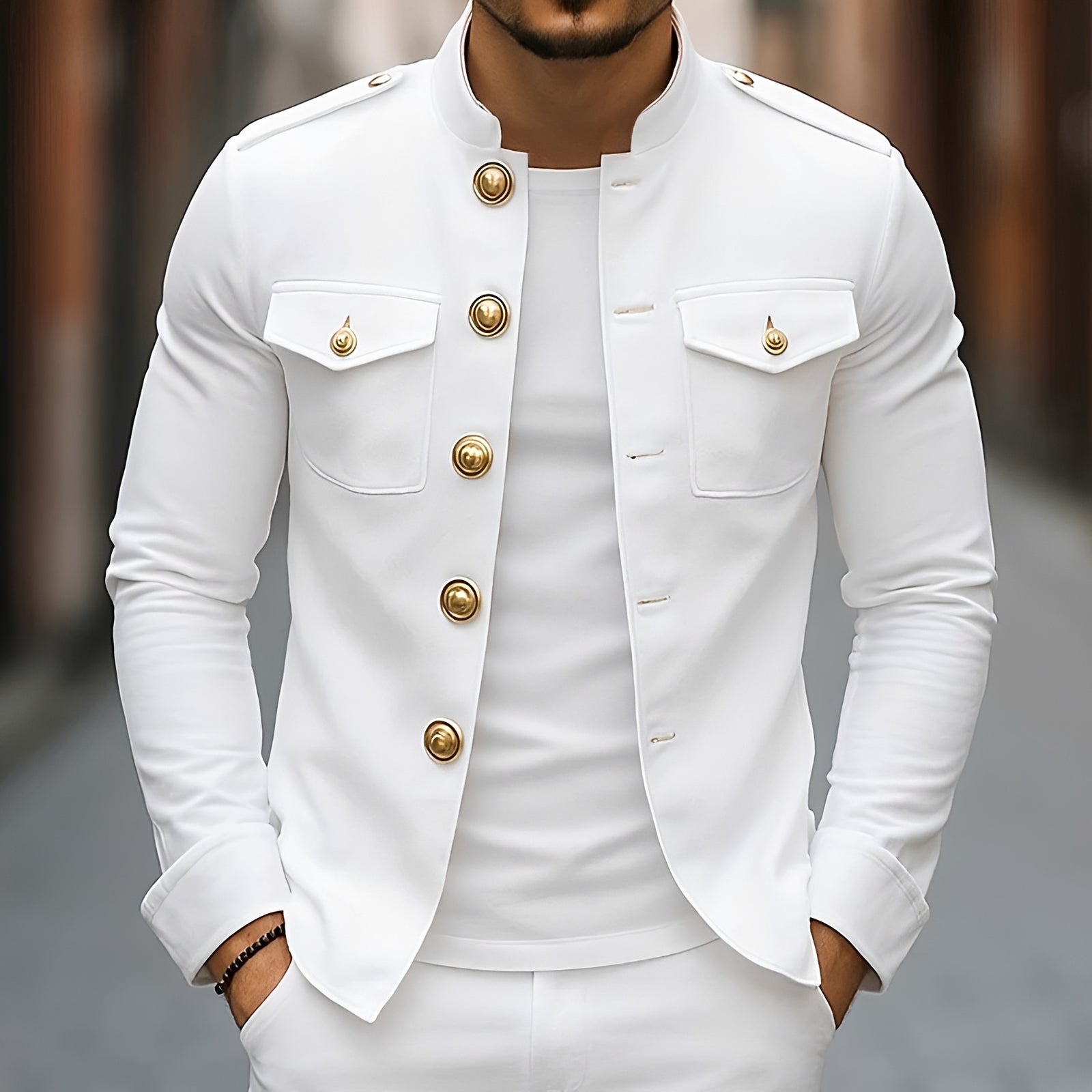 Leighton - Blazer à boutons, chic et décontracté