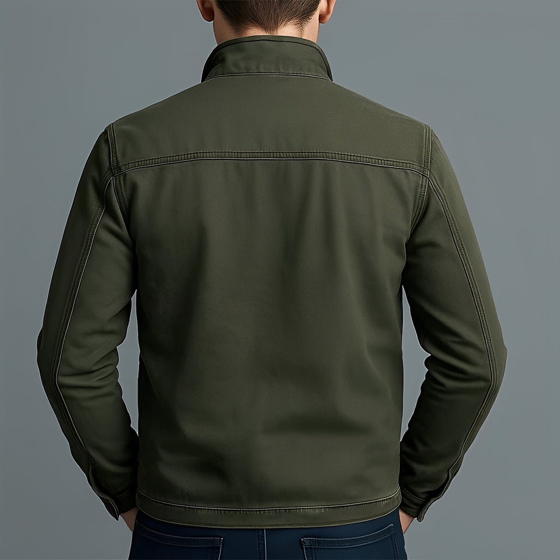 Jaden - Veste Décontractée avec Fermeture Éclair Vieillie