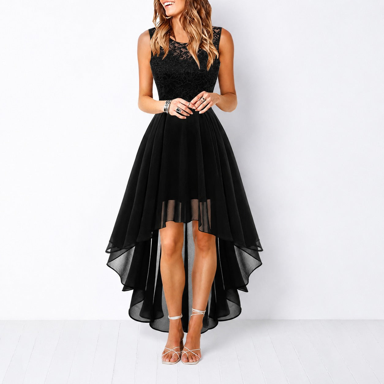 Airish - Robe Chic avec Coupe Asymétrique