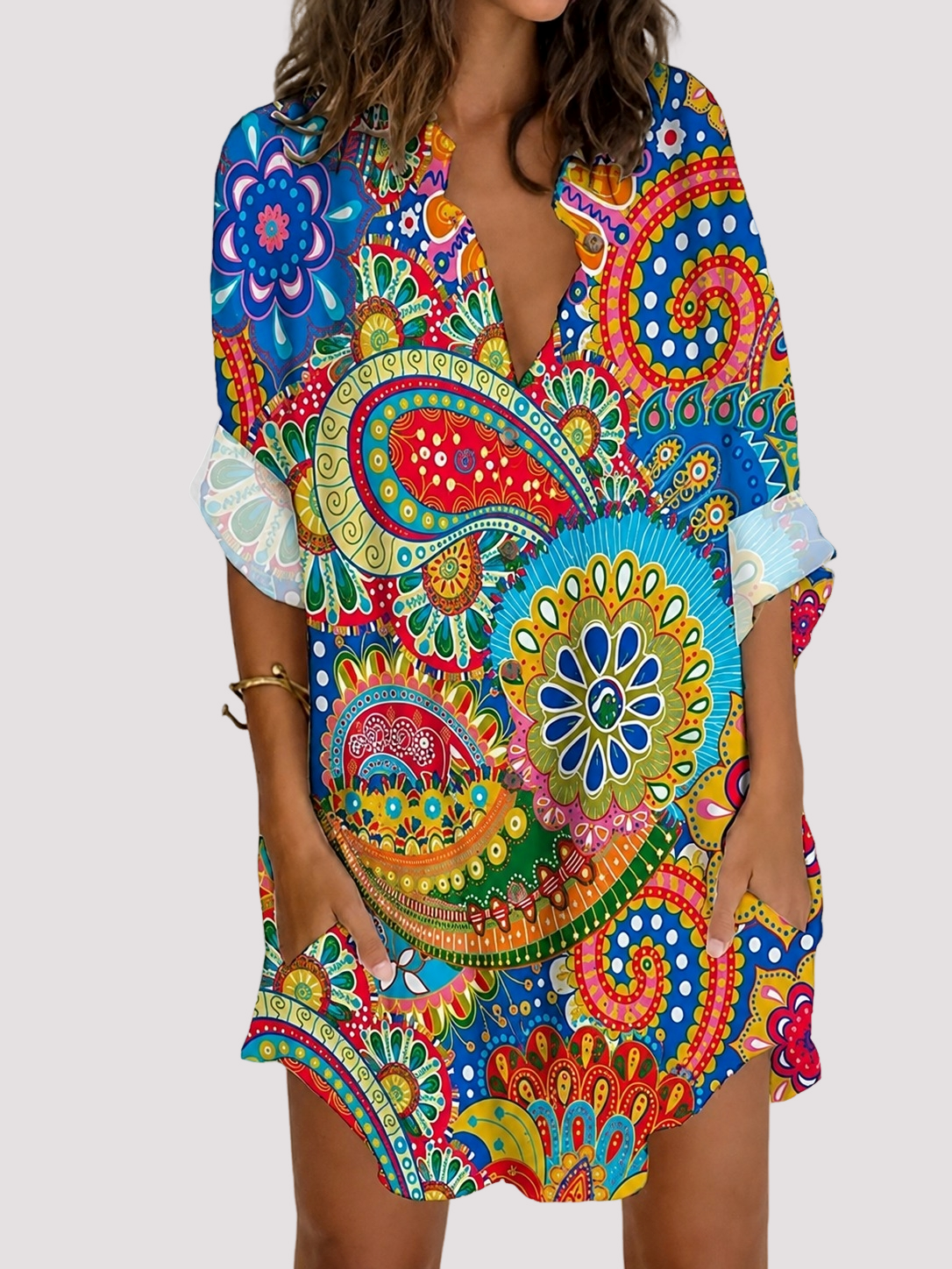 Esha - Robe Élégante avec Manches Longues