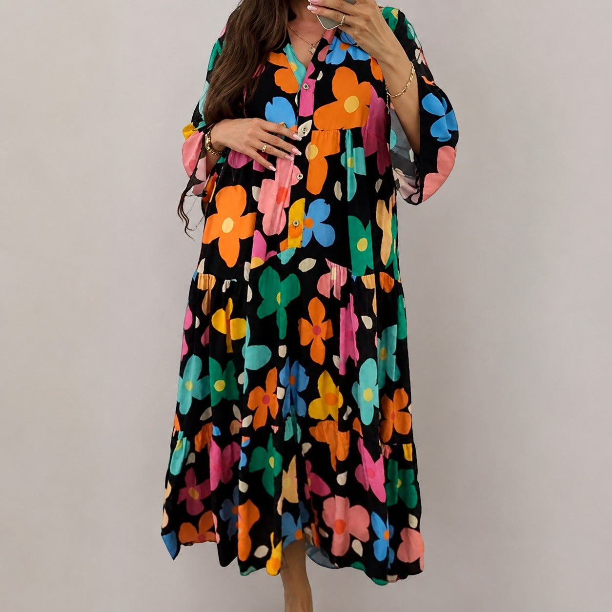 Alana - Robe Ample Colorée