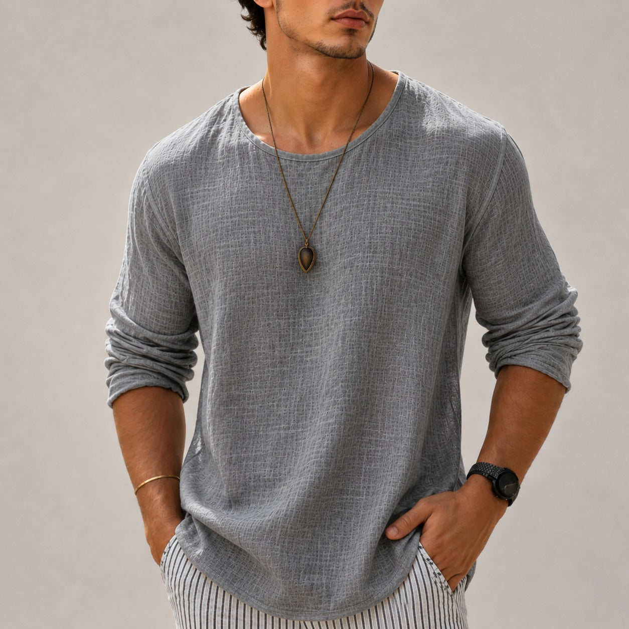 Zain - Chemise ample et relax avec manches longues