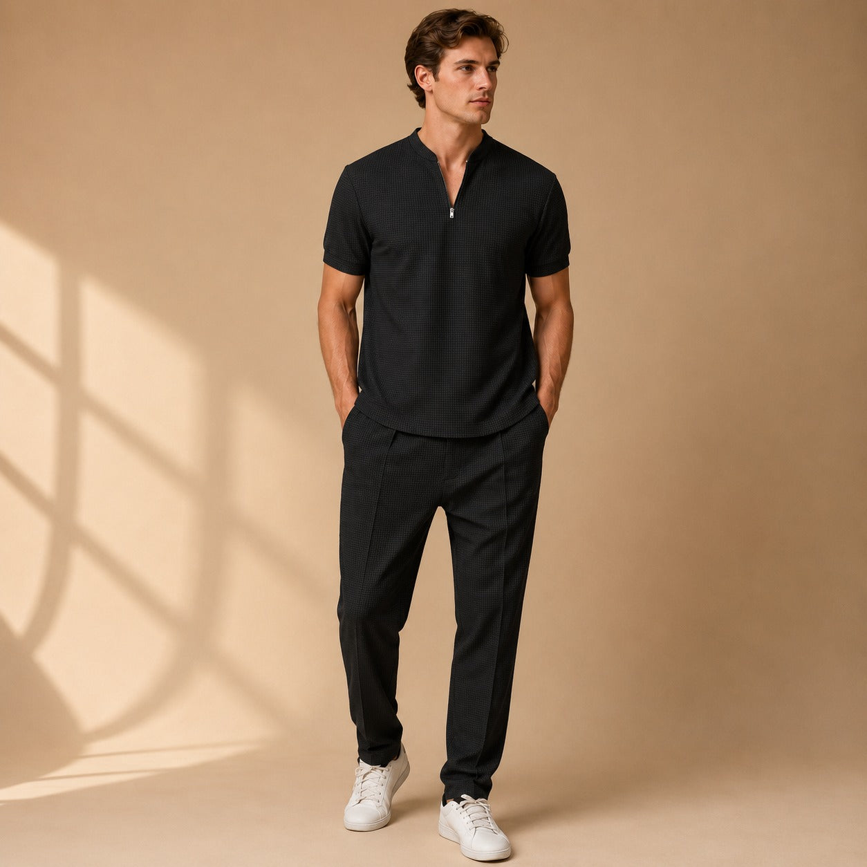 Howard - Ensemble Deux Pièces à Motif Texturé Simplicité