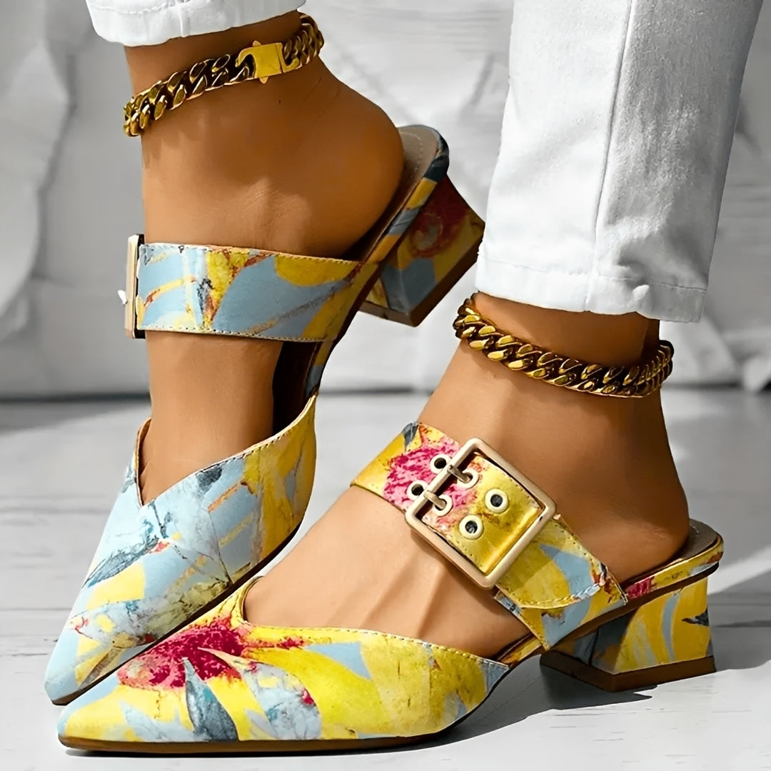 Aurora - Chaussures à Talons Larges Multicolores