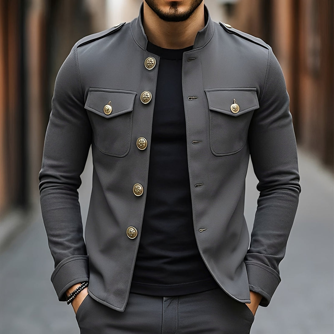 Leighton - Blazer à boutons, chic et décontracté