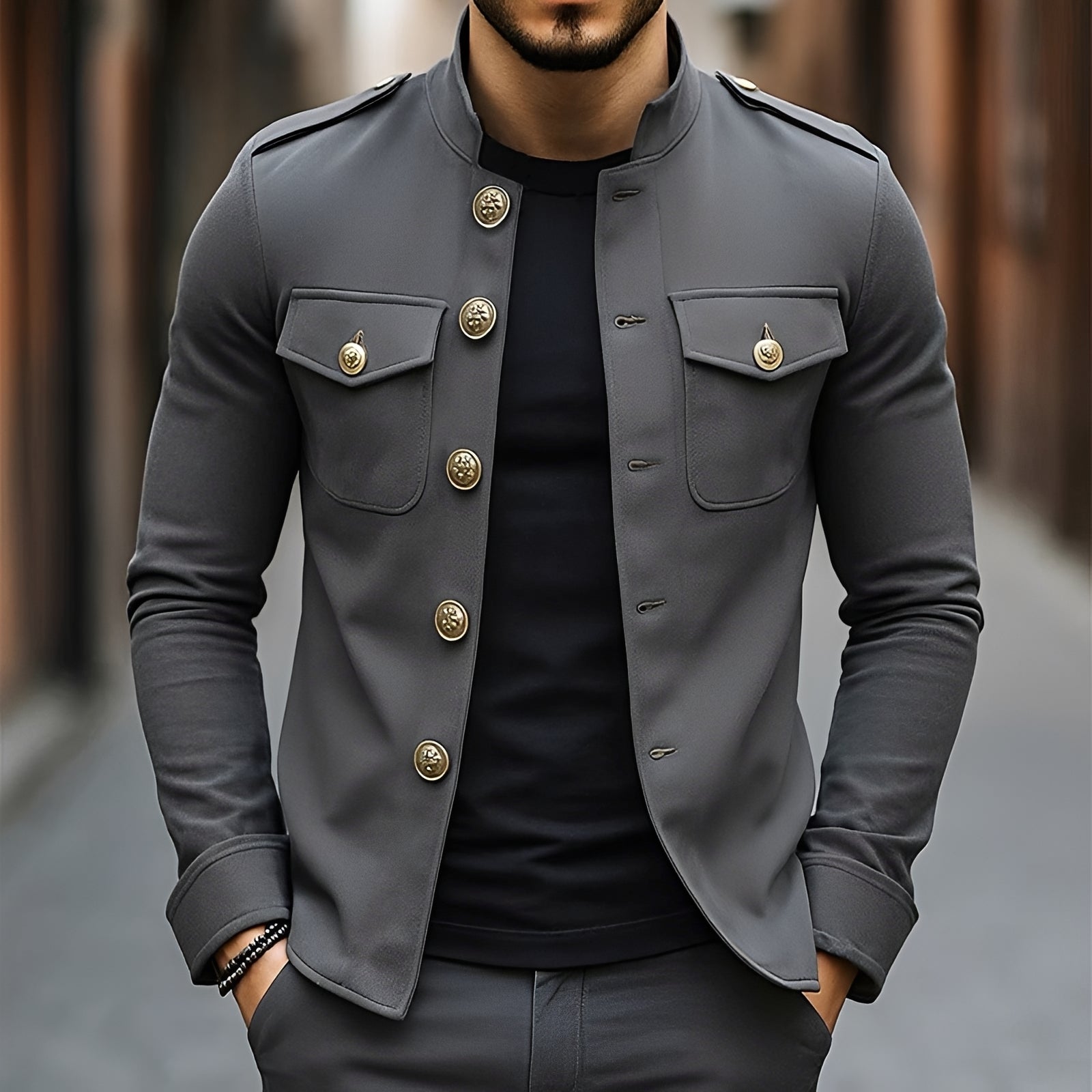 Leighton - Blazer à boutons, chic et décontracté