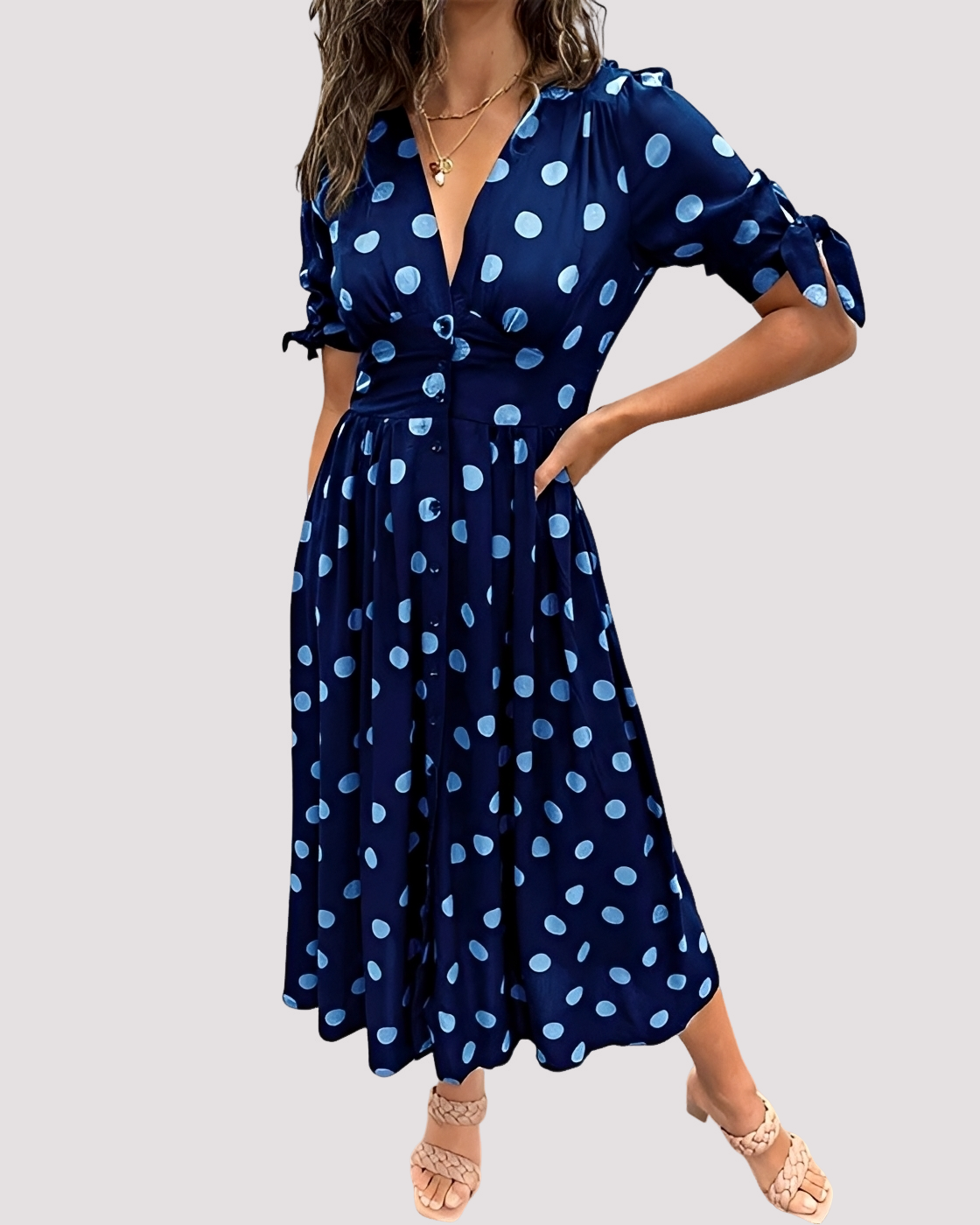 Nicole - Robe Chic à Pois