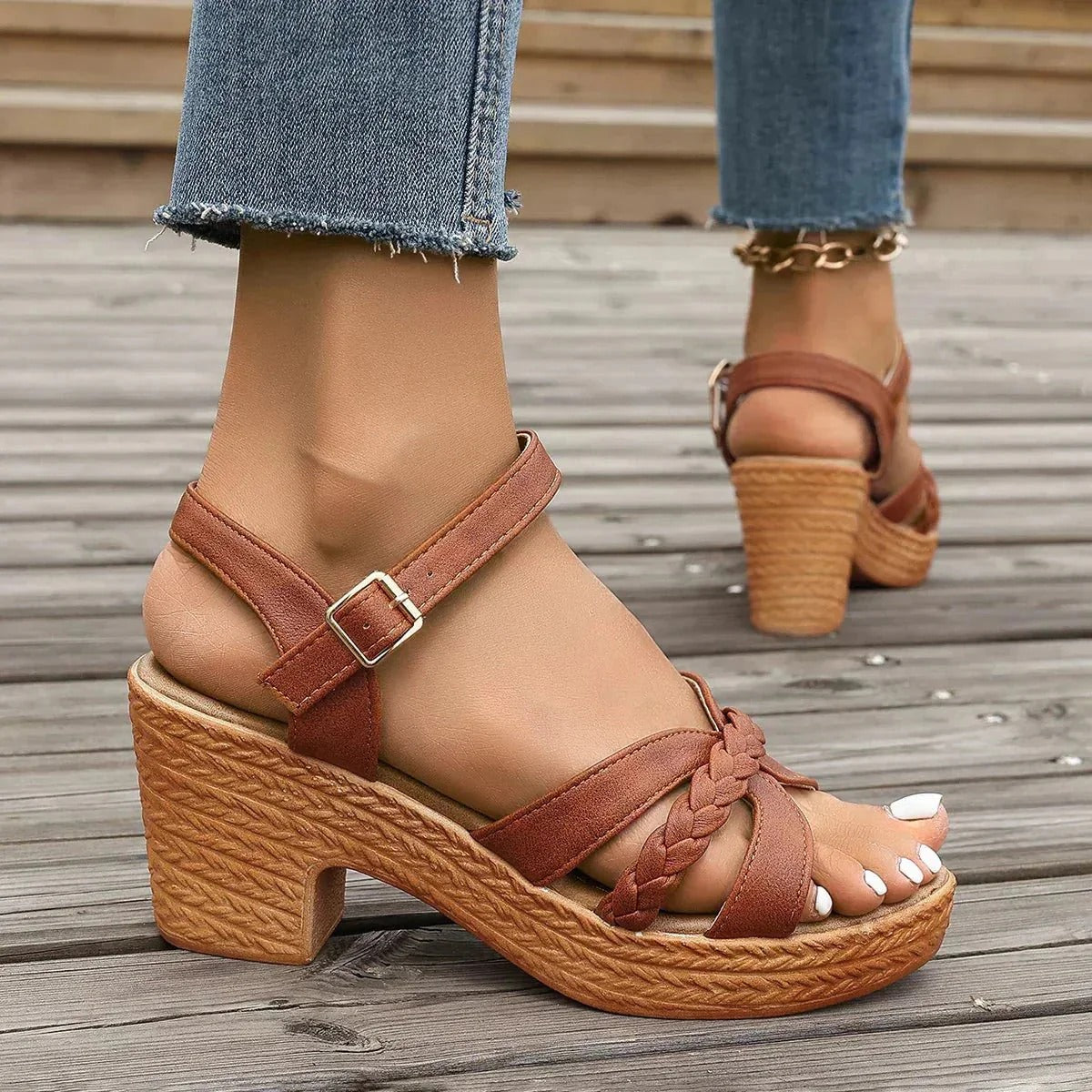 Ffion - Sandales chics avec semelles larges