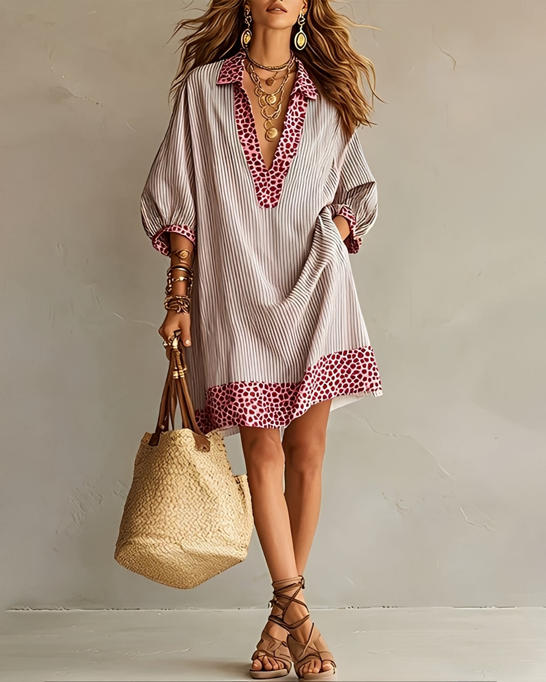 Abbie - Robe Élégante avec Panneaux Doux