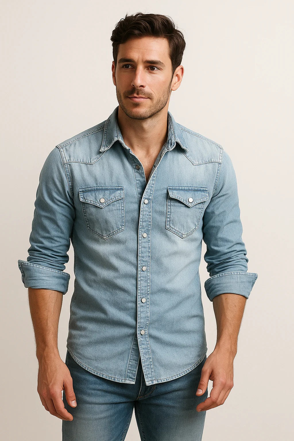 Hebert - Chemise Décontractée avec Manches Longues