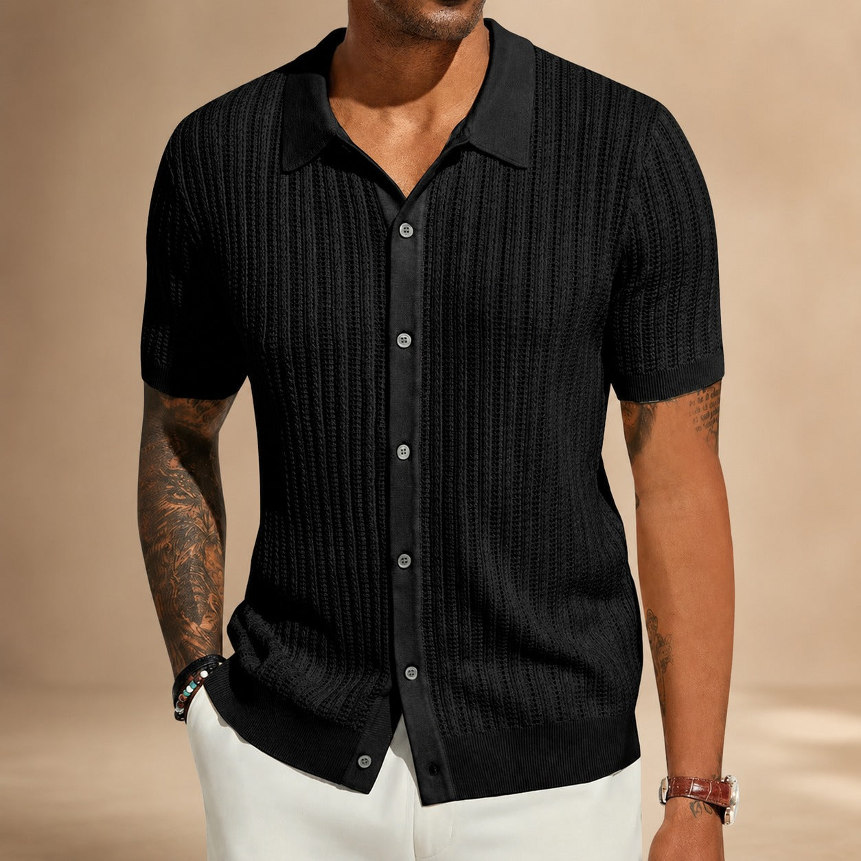 Steven - Chemise Large et Aérée avec Ouvertures