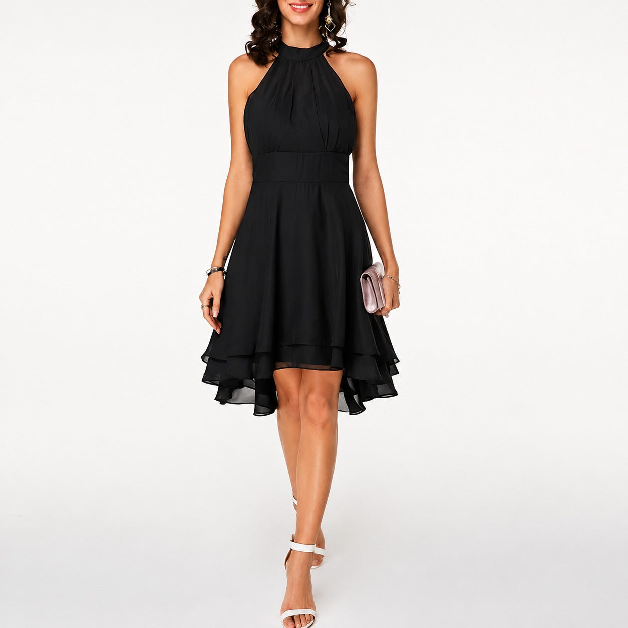 Kristina - Petite Robe Élégante à Col Halter