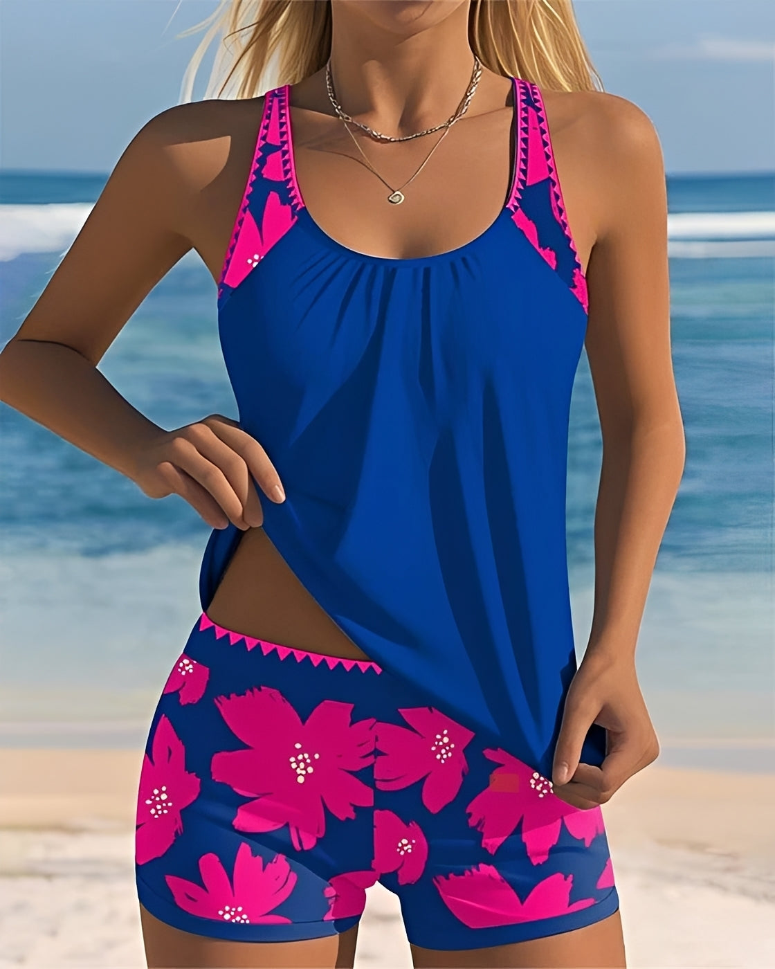 Mila - Bikini à fleurs Col U