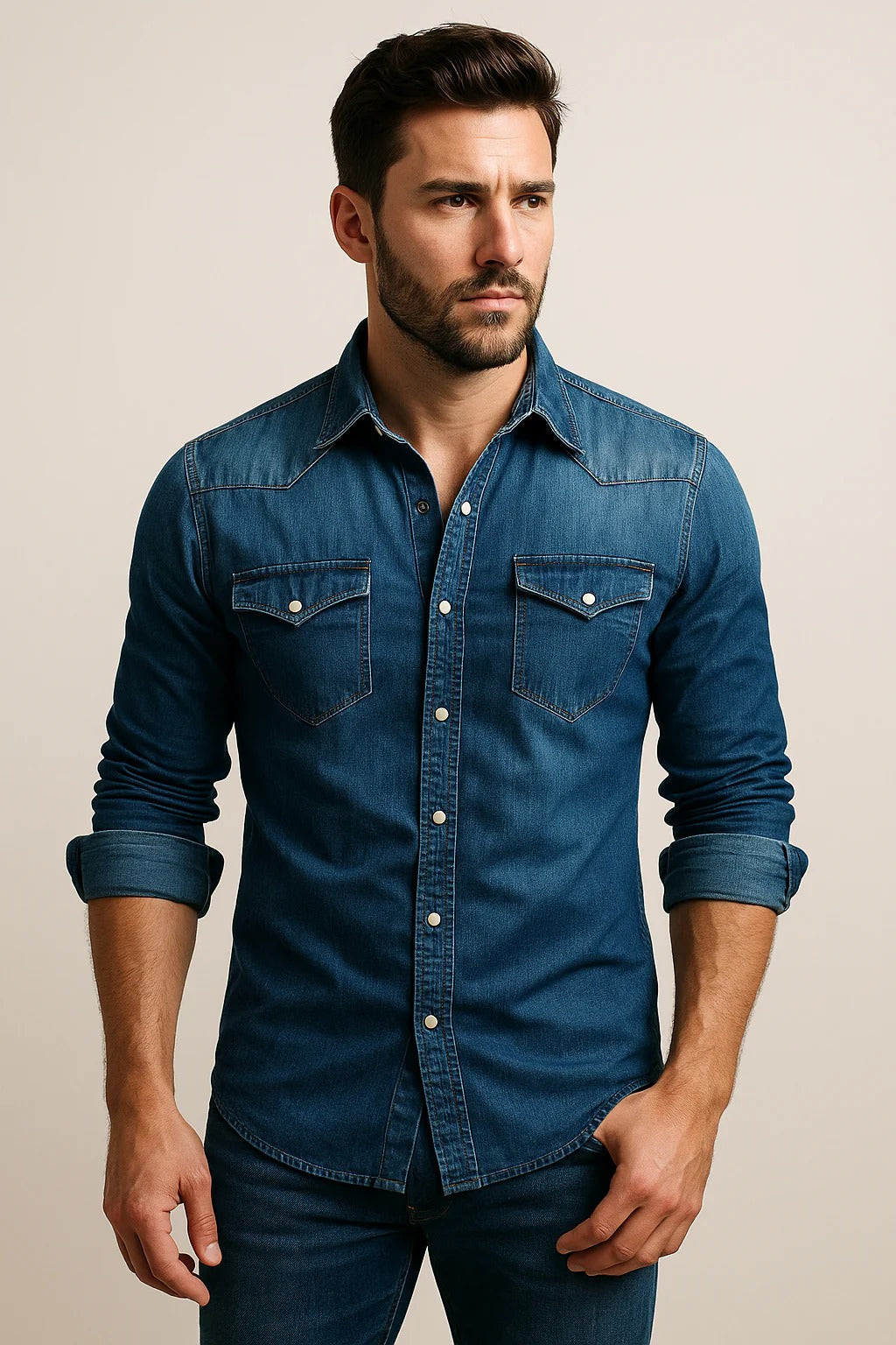 Hebert - Chemise Décontractée avec Manches Longues