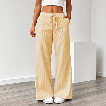 Amanda - Pantalon Confort à Rayures avec Poches