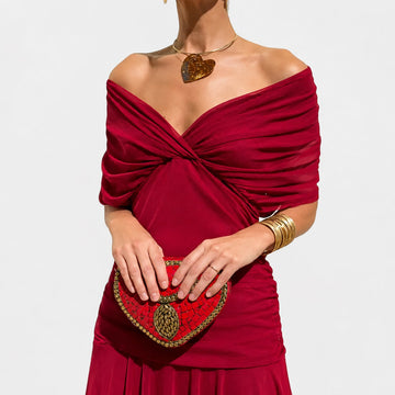 Bernice - Robe Maxi Élégante avec Détails Plissés