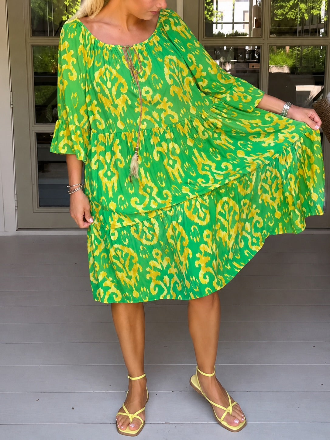 Jamie - Robe Ample à Manches Cloche