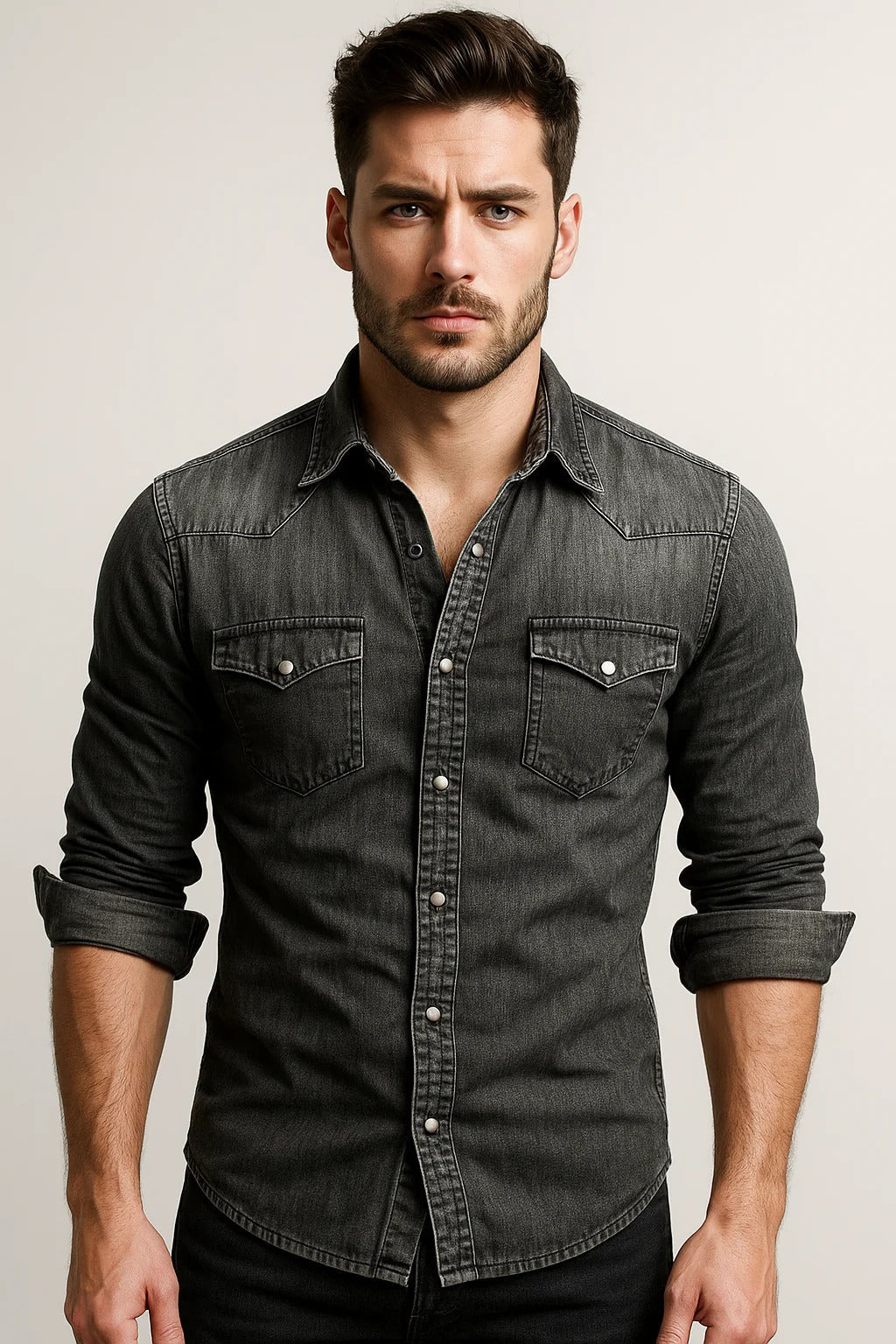 Hebert - Chemise Décontractée avec Manches Longues