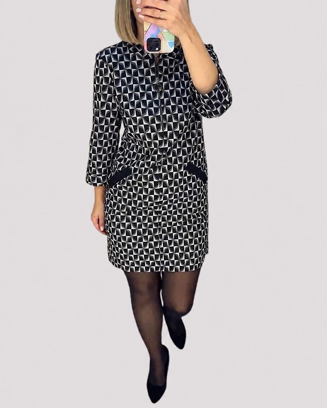 Michelle - Robe chic avec manches longues